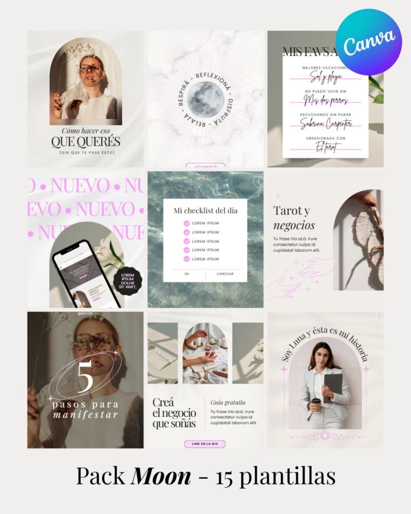 Pack de plantillas de Instagram - Moon