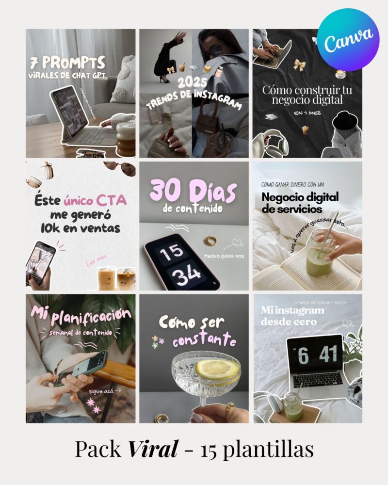 Pack de plantillas de Instagram - Viral